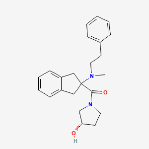 (3S)-1-({2-[methyl(2-phenylethyl)amino]-2,3-dihydro-1H-inden-2-yl}carbonyl)-3-pyrrolidinol