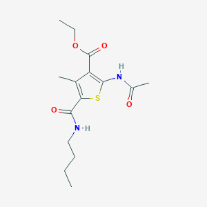 molecular formula C15H22N2O4S B5004478 ethyl 2-(acetylamino)-5-[(butylamino)carbonyl]-4-methyl-3-thiophenecarboxylate 