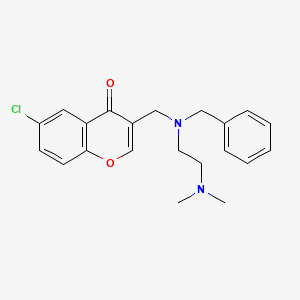 molecular formula C21H23ClN2O2 B5004487 3-[[Benzyl-[2-(dimethylamino)ethyl]amino]methyl]-6-chlorochromen-4-one 