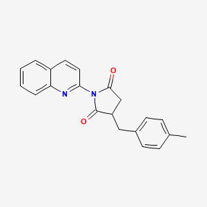 3-[(4-METHYLPHENYL)METHYL]-1-(QUINOLIN-2-YL)PYRROLIDINE-2,5-DIONE