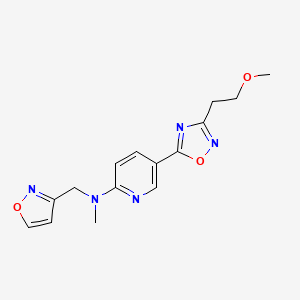 N-(3-isoxazolylmethyl)-5-[3-(2-methoxyethyl)-1,2,4-oxadiazol-5-yl]-N-methyl-2-pyridinamine