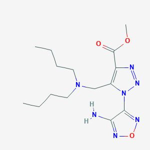 molecular formula C15H25N7O3 B5004550 methyl 1-(4-amino-1,2,5-oxadiazol-3-yl)-5-[(dibutylamino)methyl]-1H-1,2,3-triazole-4-carboxylate 