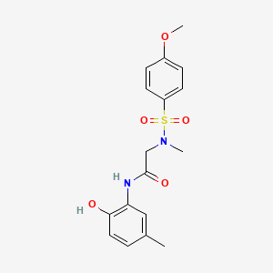 N-(2-hydroxy-5-methylphenyl)-2-[(4-methoxyphenyl)sulfonyl-methylamino]acetamide