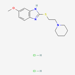 molecular formula C15H23Cl2N3OS B5004579 5-methoxy-2-{[2-(1-piperidinyl)ethyl]thio}-1H-benzimidazole dihydrochloride 