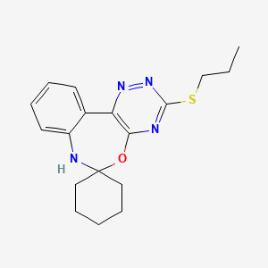 molecular formula C18H22N4OS B5004582 3'-(propylthio)-7'H-spiro[cyclohexane-1,6'-[1,2,4]triazino[5,6-d][3,1]benzoxazepine] 