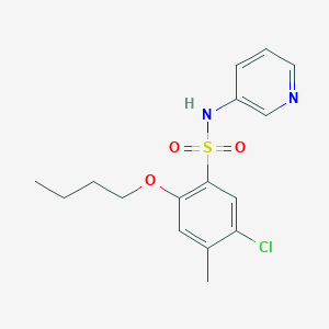molecular formula C16H19ClN2O3S B500460 2-butoxy-5-chloro-4-methyl-N-(3-pyridinyl)benzenesulfonamide 