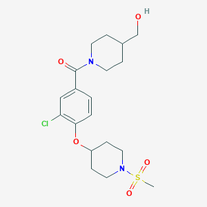 [3-Chloro-4-(1-methylsulfonylpiperidin-4-yl)oxyphenyl]-[4-(hydroxymethyl)piperidin-1-yl]methanone