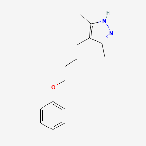 molecular formula C15H20N2O B5004622 3,5-dimethyl-4-(4-phenoxybutyl)-1H-pyrazole 