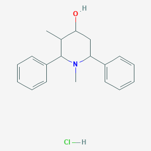 molecular formula C19H24ClNO B5004655 1,3-Dimethyl-2,6-diphenylpiperidin-4-ol;hydrochloride 