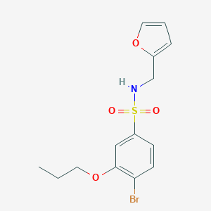 4-bromo-N-(2-furylmethyl)-3-propoxybenzenesulfonamide