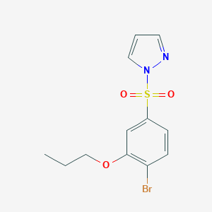 1-(4-bromo-3-propoxybenzenesulfonyl)-1H-pyrazole