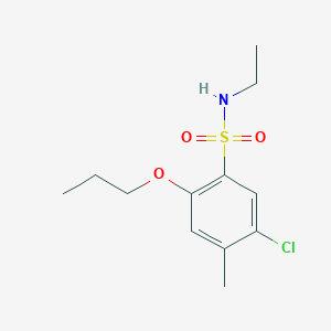molecular formula C12H18ClNO3S B500471 5-chloro-N-ethyl-4-methyl-2-propoxybenzenesulfonamide 
