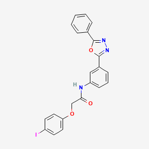 molecular formula C22H16IN3O3 B5004719 2-(4-iodophenoxy)-N-[3-(5-phenyl-1,3,4-oxadiazol-2-yl)phenyl]acetamide 