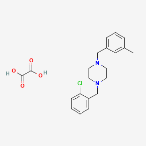 1-[(2-Chlorophenyl)methyl]-4-[(3-methylphenyl)methyl]piperazine;oxalic acid