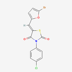 5-[(5-bromo-2-furyl)methylene]-3-(4-chlorophenyl)-1,3-thiazolidine-2,4-dione