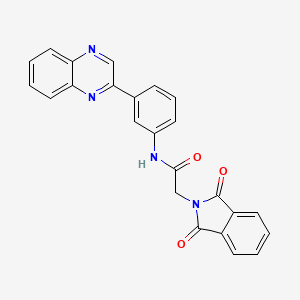 2-(1,3-dioxo-1,3-dihydro-2H-isoindol-2-yl)-N-[3-(2-quinoxalinyl)phenyl]acetamide