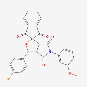 molecular formula C27H18BrNO6 B5004739 3-(4-bromophenyl)-5-(3-methoxyphenyl)-3a,6a-dihydrospiro[furo[3,4-c]pyrrole-1,2'-indene]-1',3',4,6(3H,5H)-tetrone 