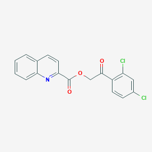 molecular formula C18H11Cl2NO3 B500474 2-(2,4-Dichlorophenyl)-2-oxoethyl quinoline-2-carboxylate CAS No. 387857-19-4