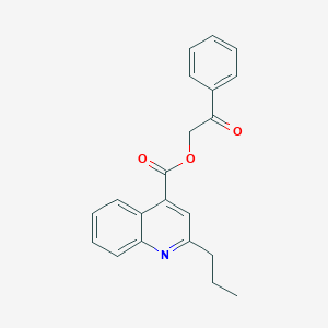 molecular formula C21H19NO3 B500476 2-Oxo-2-phenylethyl 2-propyl-4-quinolinecarboxylate CAS No. 941233-45-0