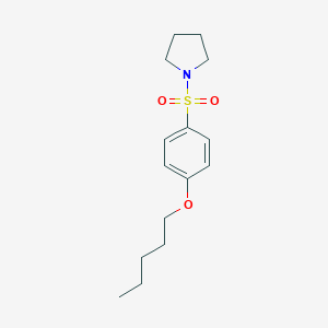 molecular formula C15H23NO3S B500477 Pentyl 4-(1-pyrrolidinylsulfonyl)phenyl ether 