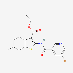 ethyl 2-{[(5-bromo-3-pyridinyl)carbonyl]amino}-6-methyl-4,5,6,7-tetrahydro-1-benzothiophene-3-carboxylate