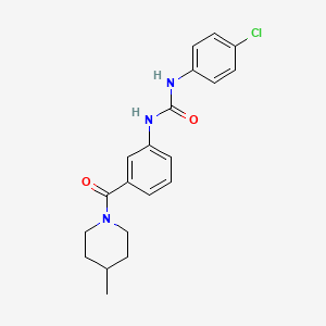 N-(4-chlorophenyl)-N'-{3-[(4-methyl-1-piperidinyl)carbonyl]phenyl}urea