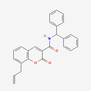 molecular formula C26H21NO3 B5004796 8-allyl-N-(diphenylmethyl)-2-oxo-2H-chromene-3-carboxamide 