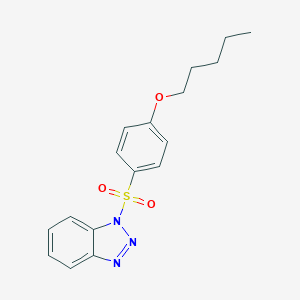 molecular formula C17H19N3O3S B500481 4-(1H-1,2,3-benzotriazol-1-ylsulfonyl)phenyl pentyl ether 