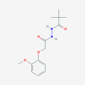 molecular formula C14H20N2O4 B5004818 N'-[(2-methoxyphenoxy)acetyl]-2,2-dimethylpropanohydrazide 