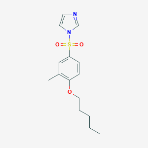molecular formula C15H20N2O3S B500482 1-[3-methyl-4-(pentyloxy)benzenesulfonyl]-1H-imidazole CAS No. 913240-44-5
