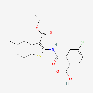 4-chloro-6-({[3-(ethoxycarbonyl)-5-methyl-4,5,6,7-tetrahydro-1-benzothien-2-yl]amino}carbonyl)-3-cyclohexene-1-carboxylic acid