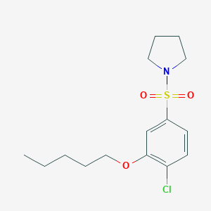 1-[4-Chloro-3-(pentyloxy)benzenesulfonyl]pyrrolidine