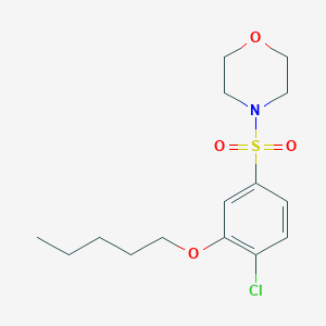 molecular formula C15H22ClNO4S B500484 2-Chloro-5-(4-morpholinylsulfonyl)phenyl pentyl ether CAS No. 913240-49-0