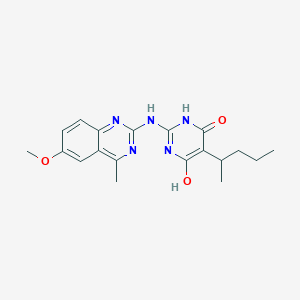 molecular formula C19H23N5O3 B5004844 2-[(6-Methoxy-4-methylquinazolin-2-yl)amino]-5-(pentan-2-yl)pyrimidine-4,6-diol CAS No. 6184-82-3