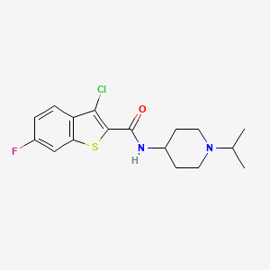 3-chloro-6-fluoro-N-(1-isopropyl-4-piperidinyl)-1-benzothiophene-2-carboxamide