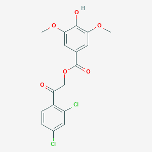 molecular formula C17H14Cl2O6 B500485 2-(2,4-Dichlorophenyl)-2-oxoethyl 4-hydroxy-3,5-dimethoxybenzoate 