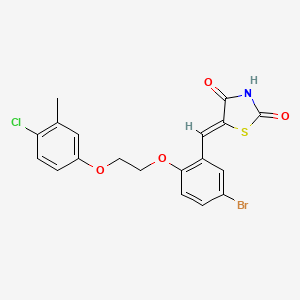 molecular formula C19H15BrClNO4S B5004852 5-{5-bromo-2-[2-(4-chloro-3-methylphenoxy)ethoxy]benzylidene}-1,3-thiazolidine-2,4-dione 