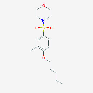 molecular formula C16H25NO4S B500487 4-[(3-Methyl-4-pentyloxyphenyl)sulfonyl]morpholine CAS No. 912902-36-4