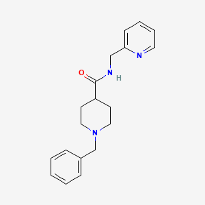 molecular formula C19H23N3O B5004870 1-benzyl-N-(2-pyridinylmethyl)-4-piperidinecarboxamide 