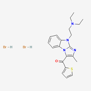 {9-[2-(diethylamino)ethyl]-2-methyl-9H-imidazo[1,2-a]benzimidazol-3-yl}(2-thienyl)methanone dihydrobromide