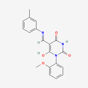 1-(2-methoxyphenyl)-5-{[(3-methylphenyl)amino]methylene}-2,4,6(1H,3H,5H)-pyrimidinetrione