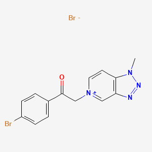 5-[2-(4-bromophenyl)-2-oxoethyl]-1-methyl-1H-[1,2,3]triazolo[4,5-c]pyridin-5-ium bromide