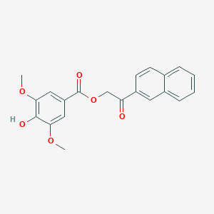 molecular formula C21H18O6 B500490 2-(2-Naphthyl)-2-oxoethyl 4-hydroxy-3,5-dimethoxybenzoate CAS No. 941874-50-6