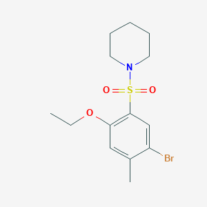 4-Bromo-5-methyl-2-(1-piperidinylsulfonyl)phenyl ethyl ether