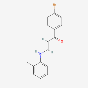 molecular formula C16H14BrNO B5004917 1-(4-bromophenyl)-3-[(2-methylphenyl)amino]-2-propen-1-one 