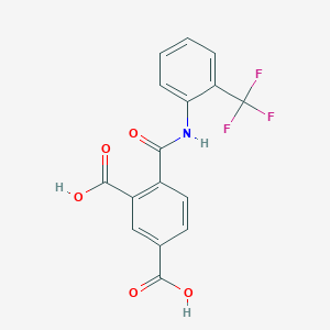 molecular formula C16H10F3NO5 B500492 4-((2-(Trifluoromethyl)phenyl)carbamoyl)isophthalic acid CAS No. 923221-55-0