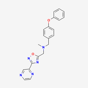 N-methyl-1-(4-phenoxyphenyl)-N-{[3-(2-pyrazinyl)-1,2,4-oxadiazol-5-yl]methyl}methanamine