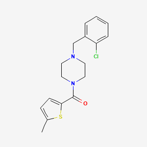 molecular formula C17H19ClN2OS B5004939 [4-(2-CHLOROBENZYL)PIPERAZINO](5-METHYL-2-THIENYL)METHANONE 