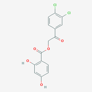 molecular formula C15H10Cl2O5 B500495 2-(3,4-Dichlorophenyl)-2-oxoethyl 2,4-dihydroxybenzoate CAS No. 941965-98-6