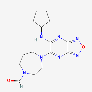 molecular formula C15H21N7O2 B5004952 4-[6-(cyclopentylamino)[1,2,5]oxadiazolo[3,4-b]pyrazin-5-yl]-1,4-diazepane-1-carbaldehyde 